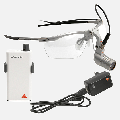 Налобные осветители HEINE: LED MicroLight на очковой оправе