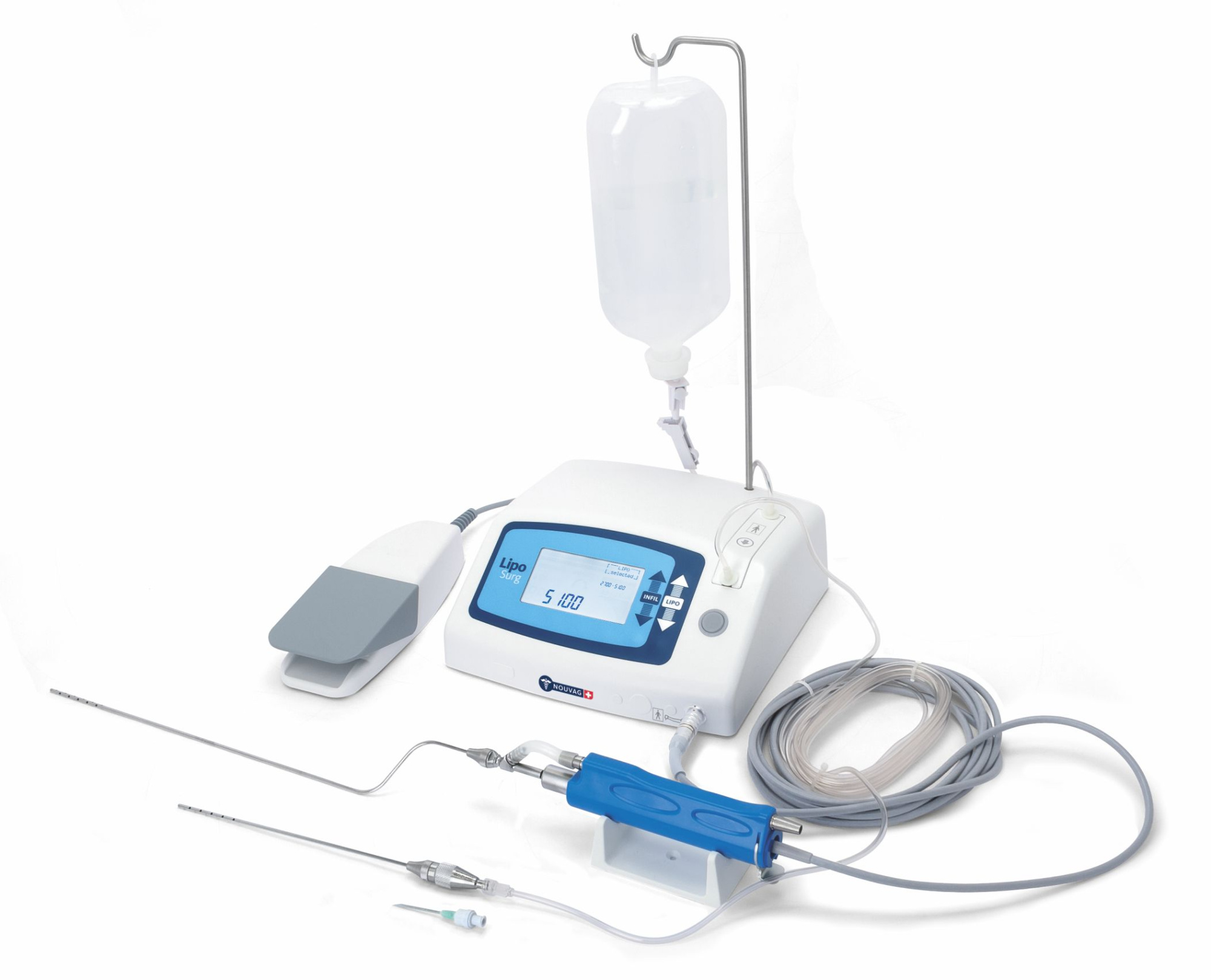Аппарат для липосакции с инфильтрационной системой LipoSurg, полная комплектация с тележкой